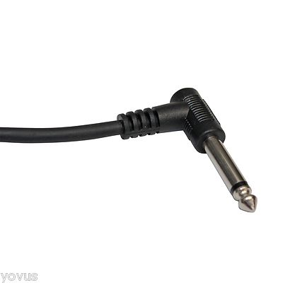2 ft foot 1/4 mono right angle to 90 degree guitar pedal audio patch cable cord