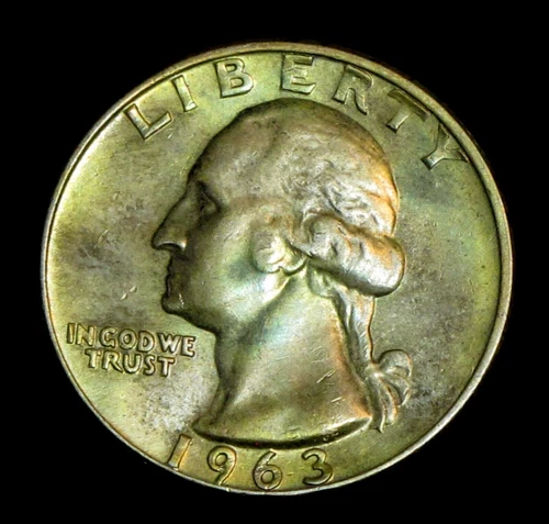 1963-D Washington Silver Quarter Uncirculated FREE SHIPPING  (B235)