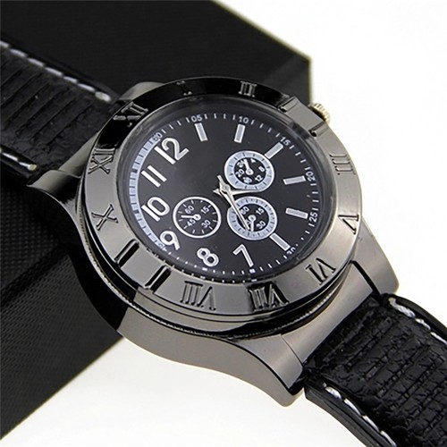 New Military Men Lighter Watch USB Cigarette Rechargeable Windproof Flameless~ - Picture 10 of 17