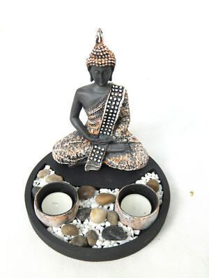 Buddha Set Buddha Set für 2 Teelichter h=21,5cm b=18cm