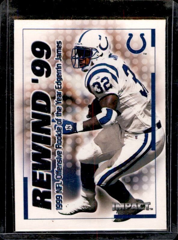 2000 Skybox Impact - Rewind '99 #33 RN - Edgerrin James