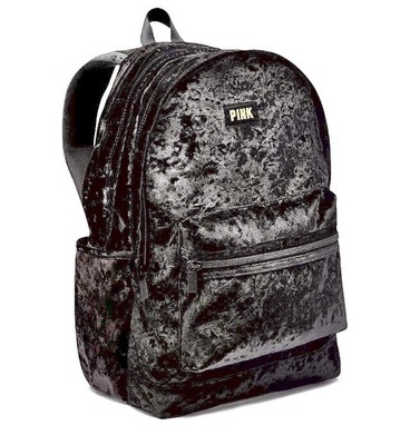 pink brand black backpack