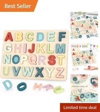 Educational Wooden Alphabet Puzzle Gift for 3 Children Girls Boys