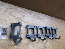 Rustic industrial cast iron coat hook label cloakroom hook vintage old English