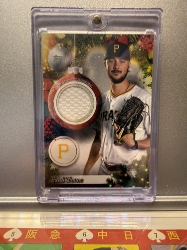 2025 Topps Holiday Paul Skenes Relic Pittsburgh Pirates Card #PR-PS