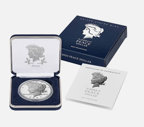 NEW 2024 San Francisco $1 Proof Peace Silver Dollar w/ OGP & COA