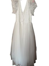 Nuevo con etiquetas Vestido de novia/vestido de graduación boho de encaje y tul blanco Ever-Pretty 12