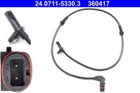 ABS Sensor Raddrehzahl ATE 24.0711-5330.3 FüR Mercedes X204 Klasse GLK W204 S204