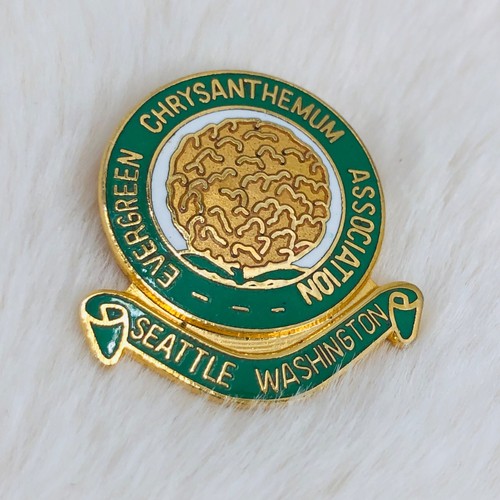 Vtg Evergreen Chrysanthemum Association Seattle WA Garden Club Member Pin Badge