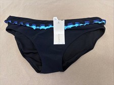Profile By Gottex Bikini Swimsuit Bottom 14 Womens Purple Blue Black Ruffle Nwt