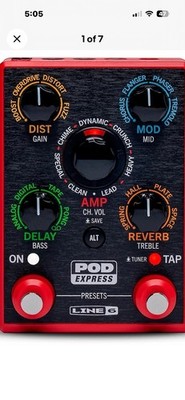Line 6 POD Express Digital Multi-Effects for Electric Guitar Dist/Chorus/Delay