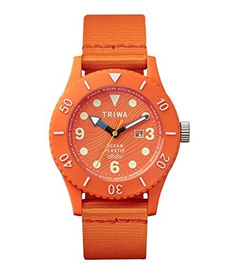 TRIWA Time for Oceans Nemo TFO203 Orange Recycled Plastic Watch Sweden Neu