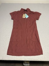 PRANA Women's Ladyland Short Sleeve Dress Small 100% Organic Cotton Vino