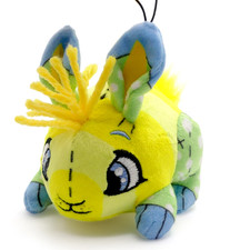 4 Inch Neopets 21st Anniversary Year Edition Snowbunny Key Clip Plush