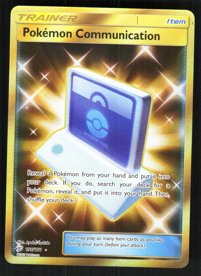 Pokemon Communication (Secret) 196/181 SM - Team Up Secret Rare NM