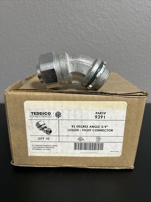 3/4  Liquid-tight Connector 45 Degree Seal-tight Box Of 10 New.