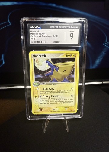 CGC 9 MINT Manectric #8 EX Crystal Guardians Holo Pokemon 2006 w/ Mouth Swirl!