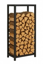 Étagère à Bois De Chauffage En Acier 60×25×100 Cm Support À Bois De Foyer