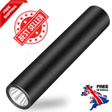 Mini USB Rechargeable LED Flashlight Pocket Torch Zoomable Camping UK