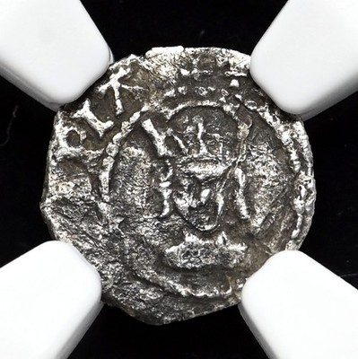 ENGLAND. Henry VIII. 1526-1544. Silver Halfpenny, S-2356, NGC XF Details