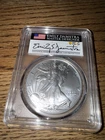 2026 Pcgs Ms70 Silver Eagle FDOI 40th Anniv   Emily Damstra Signed ￼