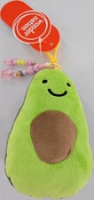 Wonder Nation Avocado Bag Charm – Soft Plush Keychain Clip with Beads NEW