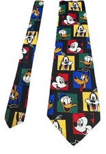Vintage 80 Balancine Hotcakes Disney Mens Neck Tie Mickey Goofy Donald USA Made