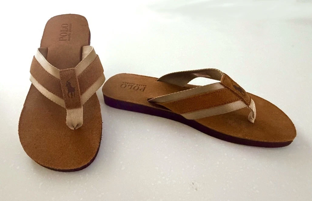 Polo Ralph Lauren Leather Upper Solid Sandals for Men for sale | eBay