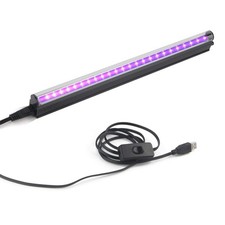 Led Black Light Bar, 10W 1ft USB Portable T5 UV Blacklight Tube Glow in The Dark