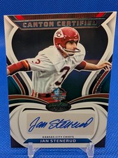2025 Certified Jan Stenerud Canton Signatures Auto Mirror Teal /125 Chiefs HOF