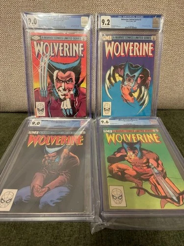 WOLVERINE 1982 #1-4 COMPLETE Series CGC Graded! #1=9.0, #2=9.2, #3= 9.0,#4=9.6