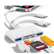 5-in-1 Speicherkartenleser USB OTG Adapter SD Kartenleser iPhone iPad USB C USB