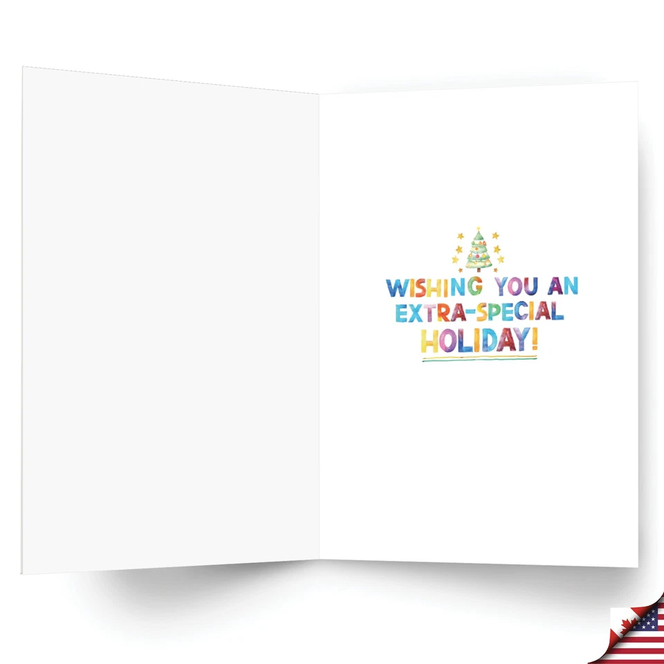 1 Tarjeta de Felicitación de Navidad con Sobre - Felices Fiestas Especial Hermana Vacaciones Foto 2 de 4