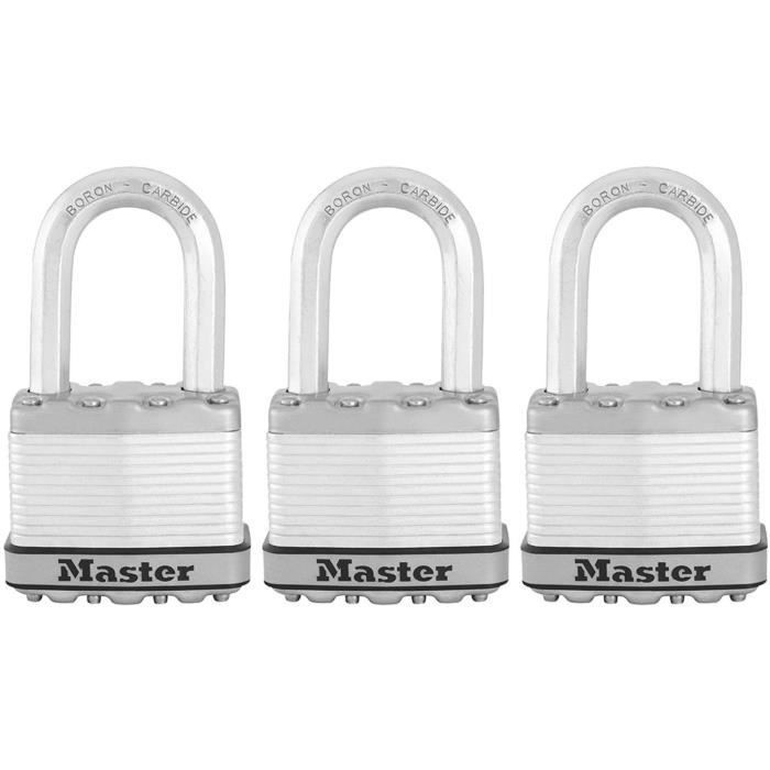 Cadenas anti corrosion Master Lock M115EURTRILF pour bloquer les tentatives de sciage