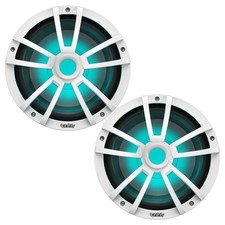 2 Infinity 10" Marine Audio Multi-Element White Subwoofers w/ RGB LED Lighting