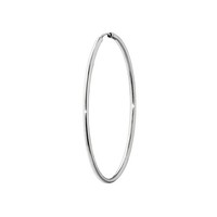 Single 925 Sterling Silber Creole Ohrringe Ohrschmuck OhrhäNger 60Mm 7407