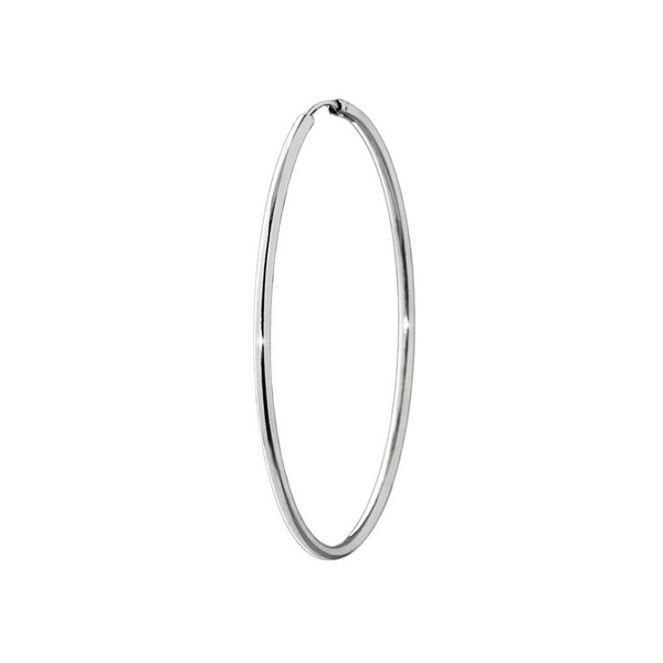 Single 925 Sterling Silber Creole Ohrringe Ohrschmuck OhrhäNger 60Mm 7407-image