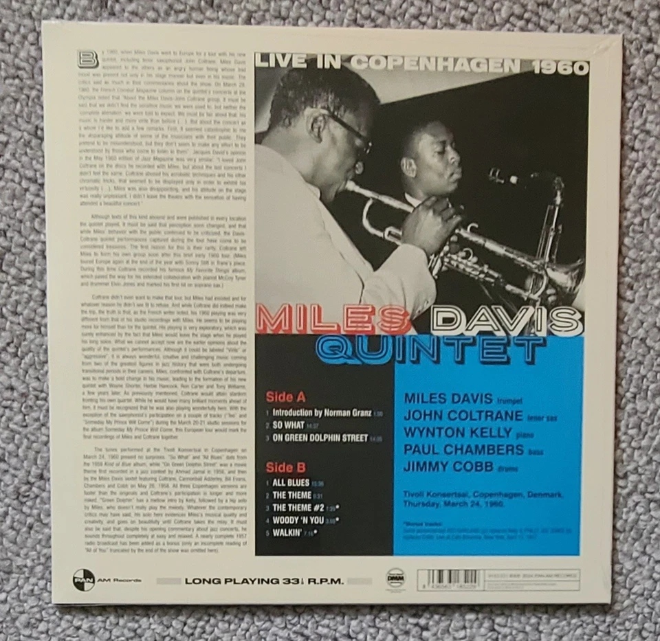 MILES DAVIS-LIVE IN COPENHAGEN-NEW & SEALED 180g REISSUE LP ON PAN AM-2024 - Image 2 of 2