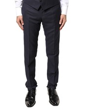 Dolce & Gabbana Gray Wool Formal Dress Men Trousers Men's Pants Authentic