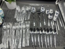 Macys The Cellar Bamboo Flatware Set ( Incomplete) 34 Pc