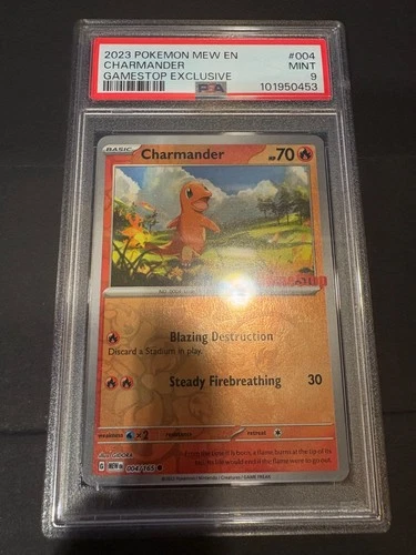 Graded PSA 9 Charmander - (GameStop Exclusive) 004/165 Reverse