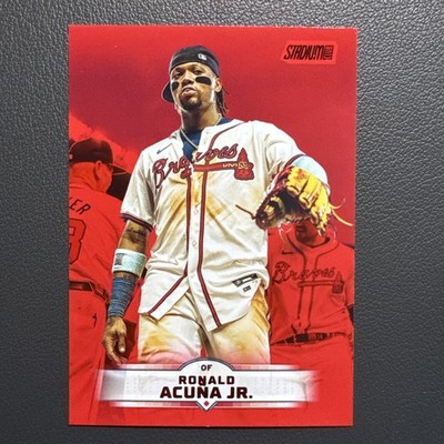 Ronald Acuna Jr 2025 Topps Stadium Club Red Foil Atlanta Braves