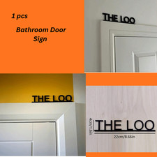 1PC Modern Metal “THE LOO” Bathroom Door Sign – Stylish Wall Art for Bathroom