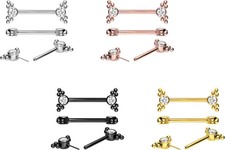 PIERCINGLINE  Brustwarzenpiercing Titan Barbe...
