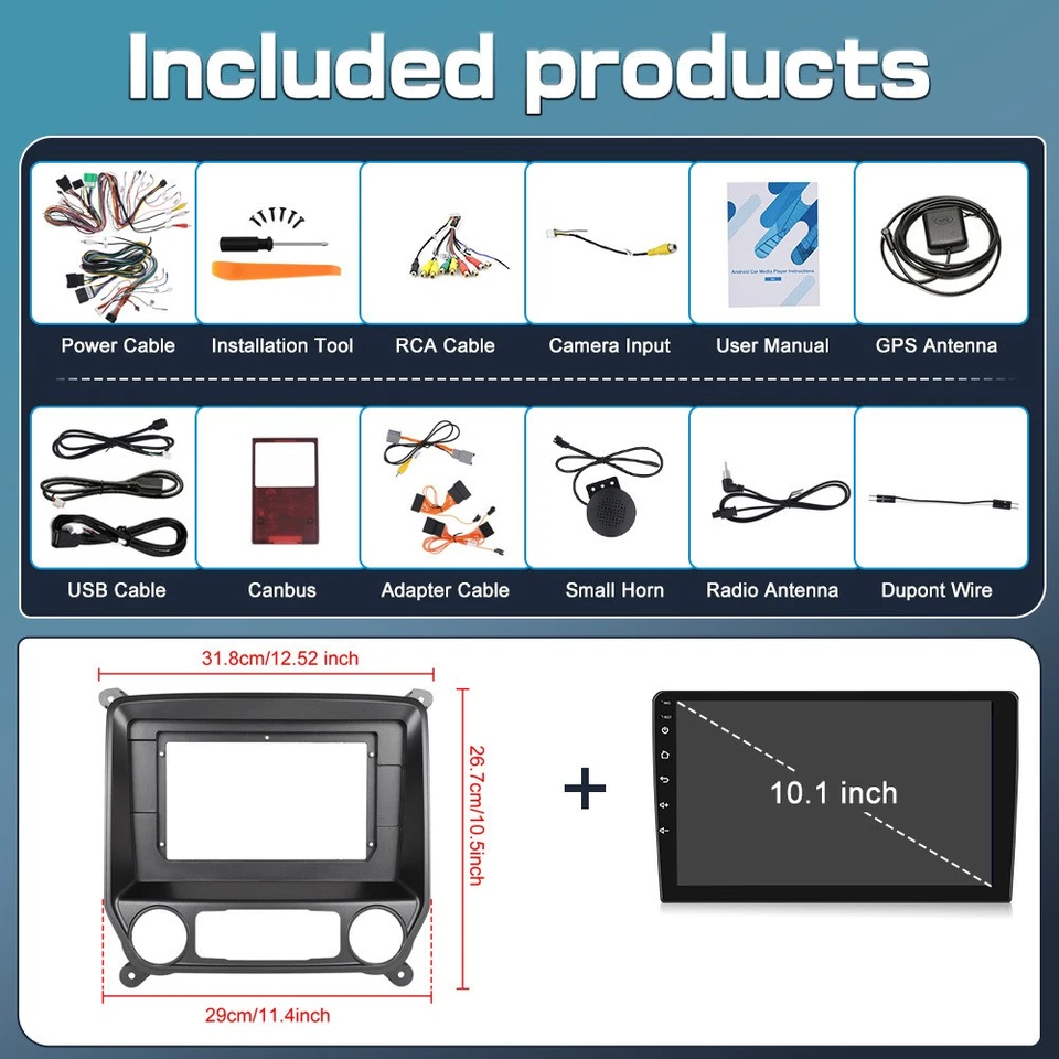 Radio estéreo para automóvil para Chevrolet Silverado GMC Sierra 2014-2018 Android15 navegación GPS Foto 4 de 4