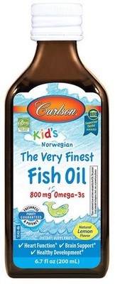 Carlson Labs Kid's The Very Finest Fischöl 800mg 200ml Zitronengeschmack