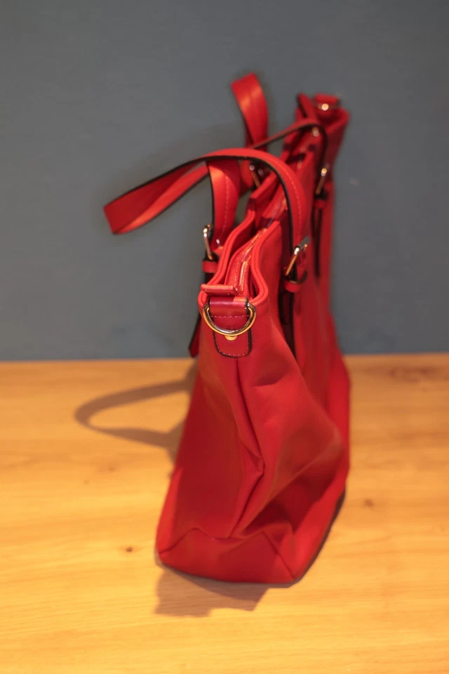 C&A BUYING Handtasche Shopper Schultertasche Trapezform Rot *** Top Zustand - Bild 4 von 4