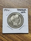 1916 P Barber Silver Quarter VG Very Good Condition U.S. 25c Coin (Raw13836)