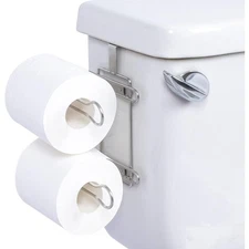 Over The Tank Toilet Paper Holder Chrome Stainless Steel Bathroom Tissue Storage