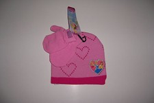DISNEY PRINCESS CINDERELLA TODDLERS GIRL'S WINTER BEANIE CAP  MITTEN SET NWT 